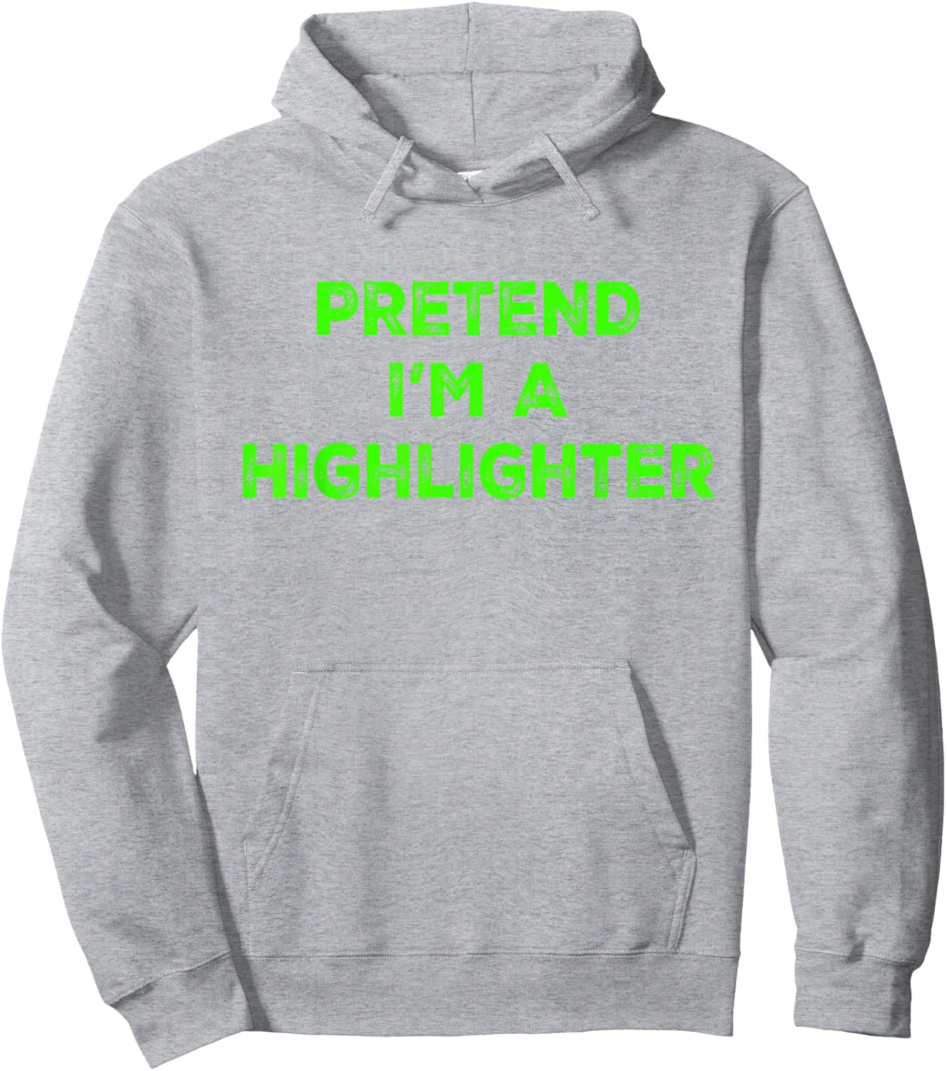 Pretend I'm A Highlighter Green Teacher Halloween Costume Hoodie - Hoodie | Ash
