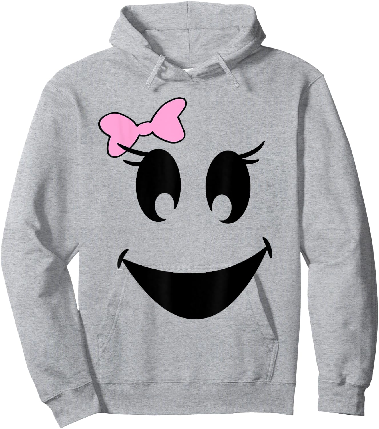 Cute Girl Ghost With Bow Ghoul Face Halloween T Shirt Hoodie - Hoodie | Ash