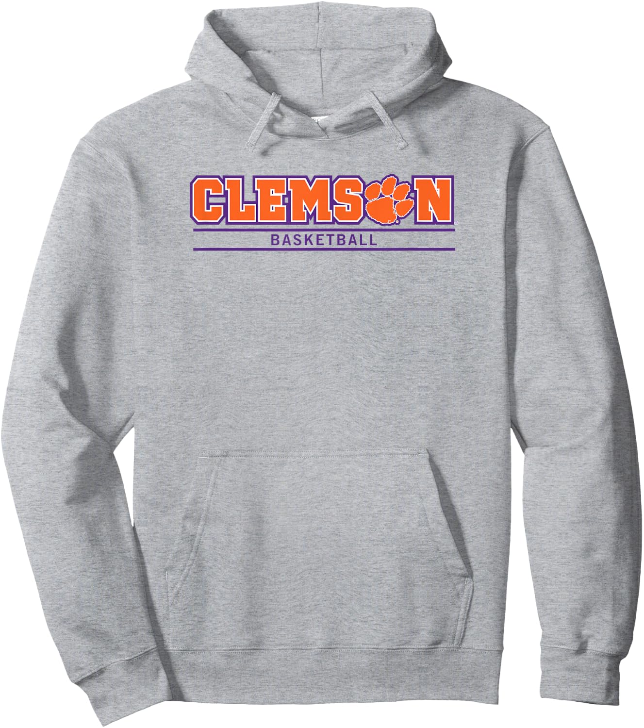 Clemson Tigers Basketball Athletics Gray Officially Licensed Hoodie - Hoodie | Ash