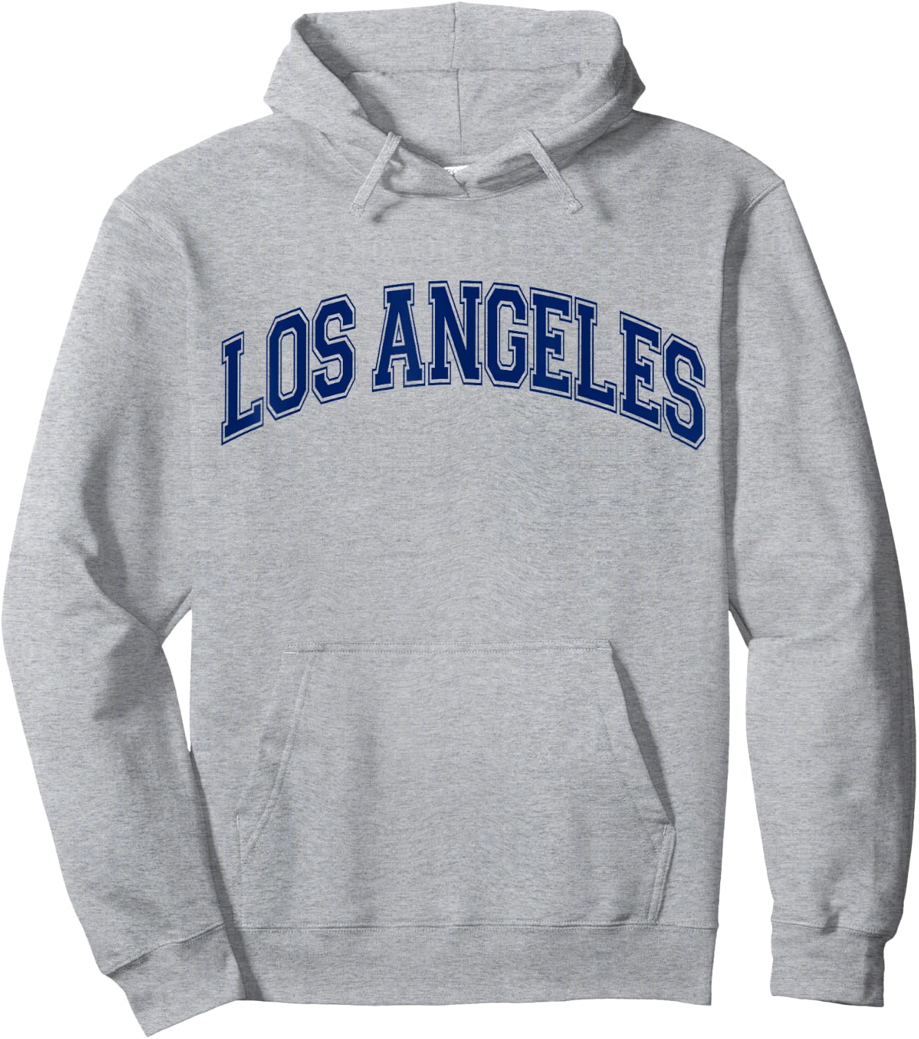 Los Angeles California Varsity Style Navy Blue Text Hoodie - Hoodie | Ash