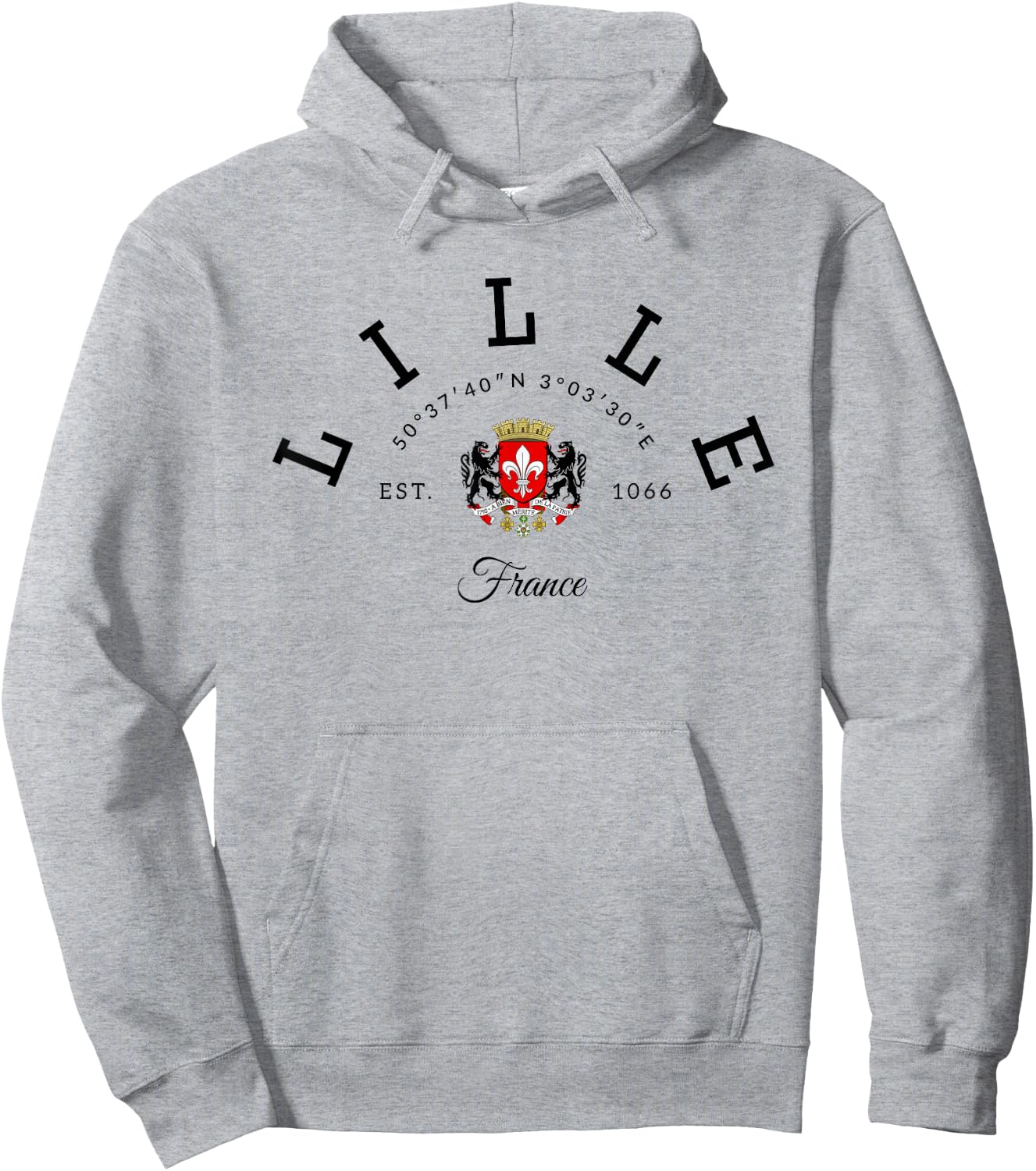 Lille France Souvenir Lille Gift Lille Fan Travel France Hoodie - Hoodie | Ash