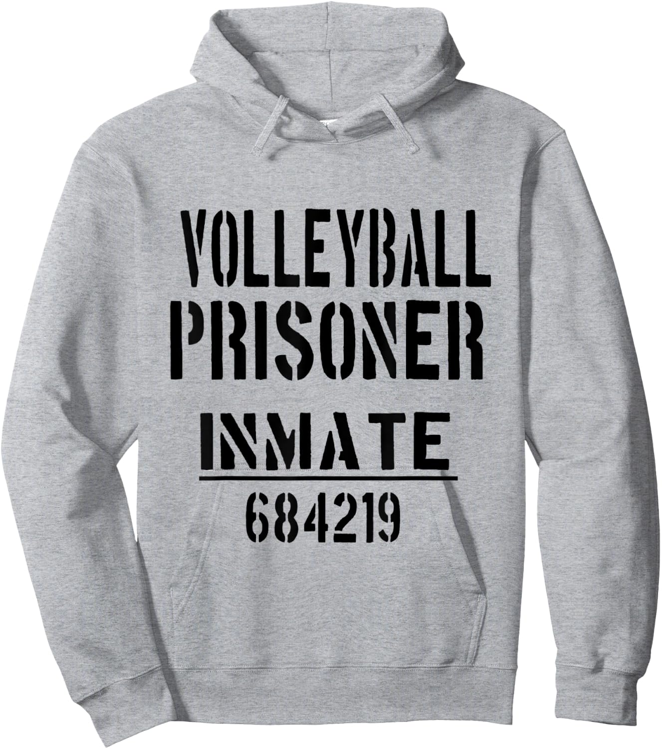 Volleyball Halloween Costume - Funny Prisoner Jail Inmate Hoodie - Hoodie | Ash