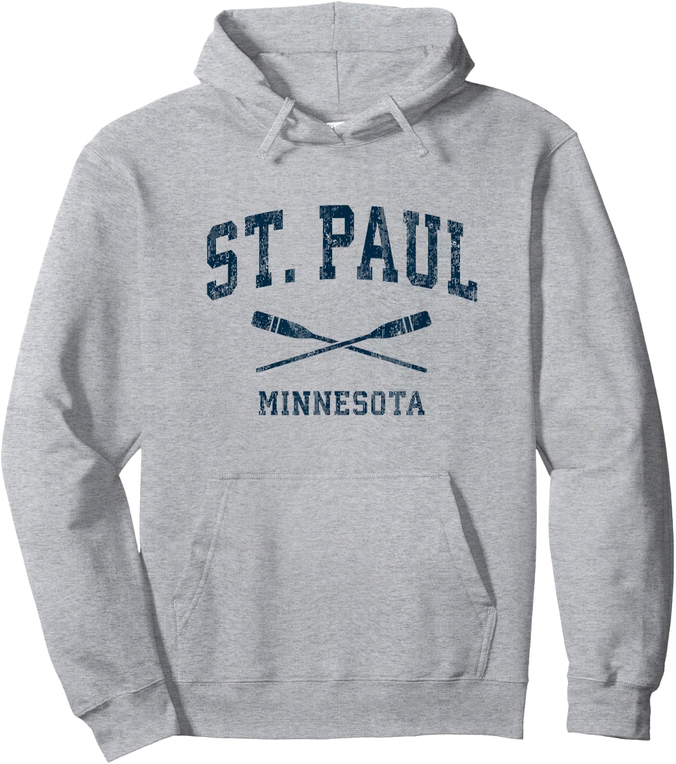 St. Paul Minnesota Vintage Nautical Paddles Sports Oars Hoodie - Hoodie | Ash