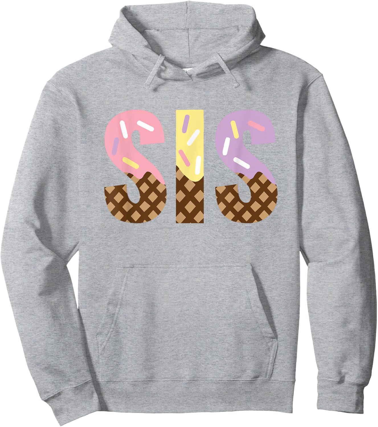 Sister Of The Sweet One Ice Cream 1st First Birthday Family Hoodie - Hoodie | Ash