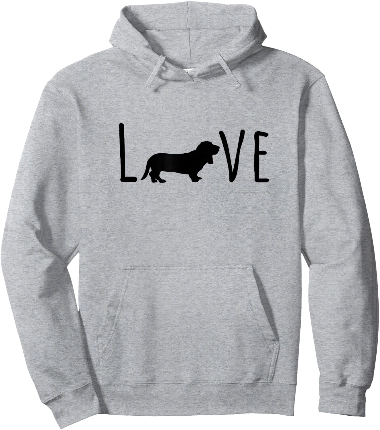 Bassett Hound Dog - Mom Dad Cute Funny Hoodie - Hoodie | Ash