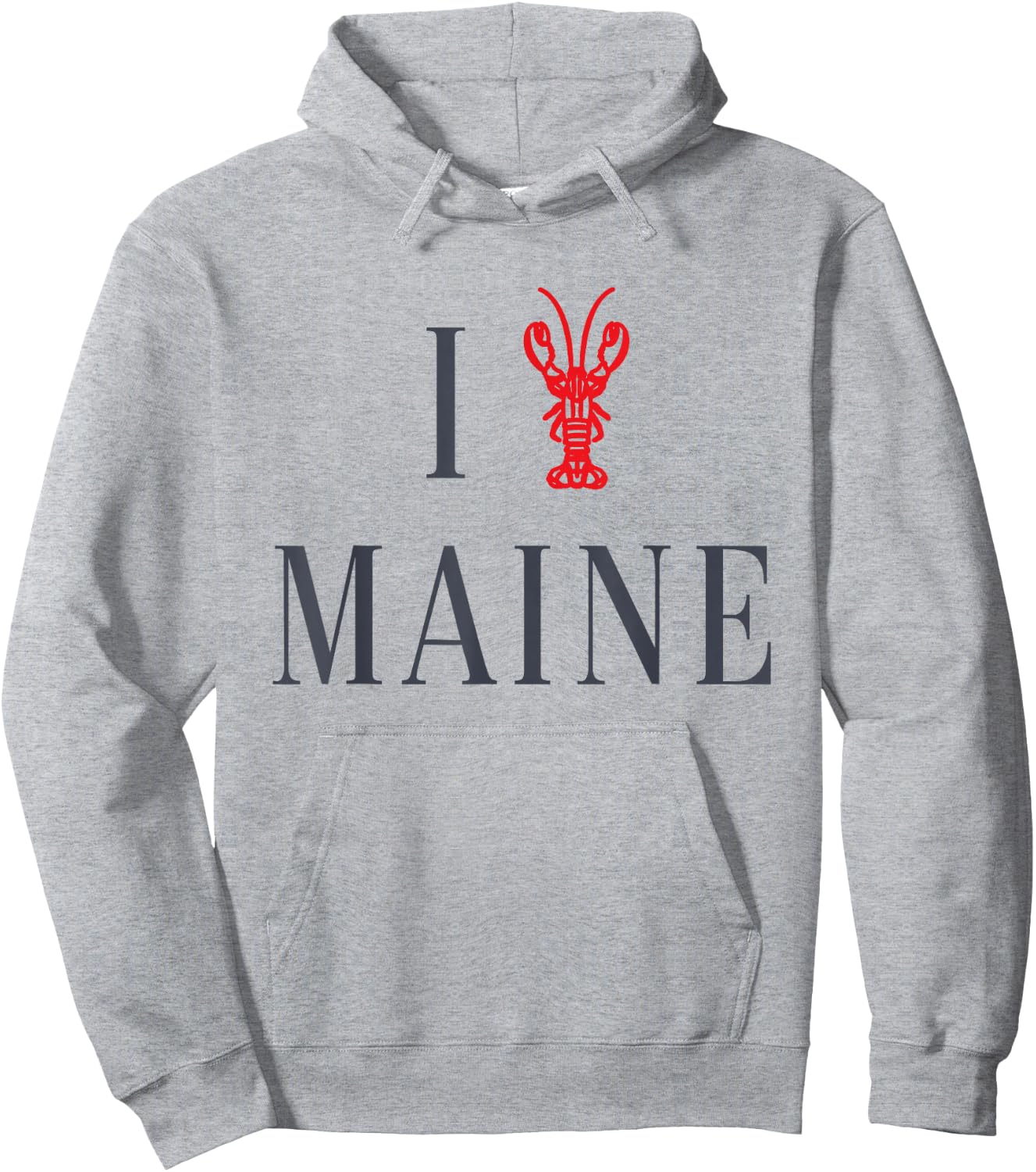 I Love Maine Lobster Hoodie - Hoodie | Ash