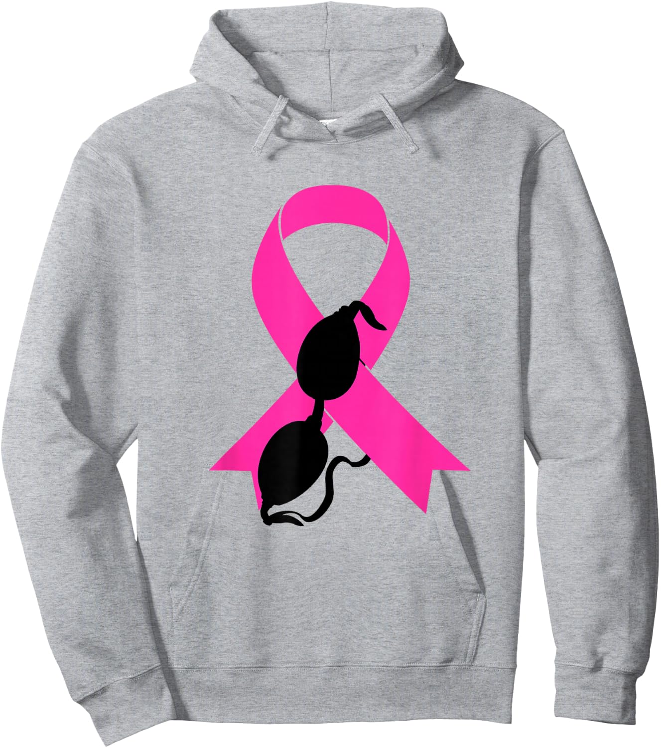 Swimming Breast Cancer Awareness Swim Goggles Pink Ribbon Hoodie - Hoodie | Ash