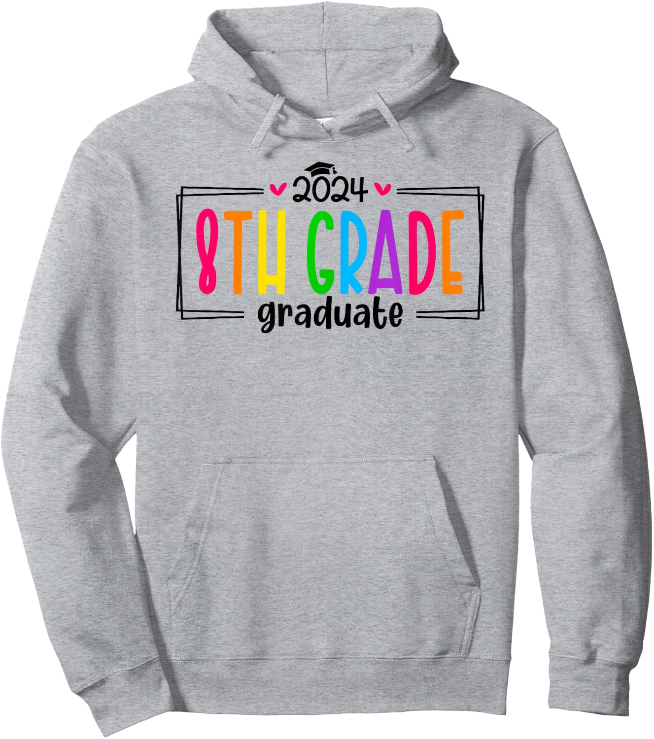 8th Eighth Grade Graduation 2024 Graduate Last Day of School Hoodie - Hoodie | Ash