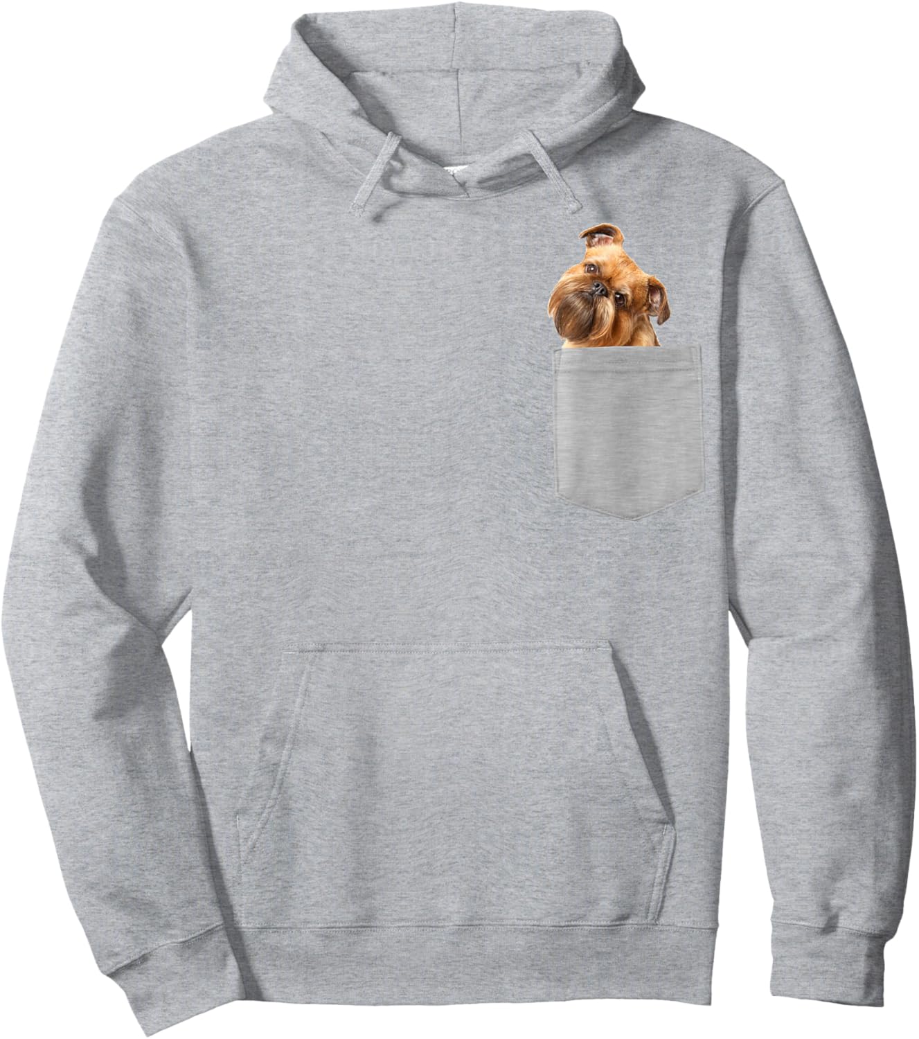 Dog in Your Pocket Brussels Griffon Men Women Girls Kids Hoodie - Hoodie | Ash
