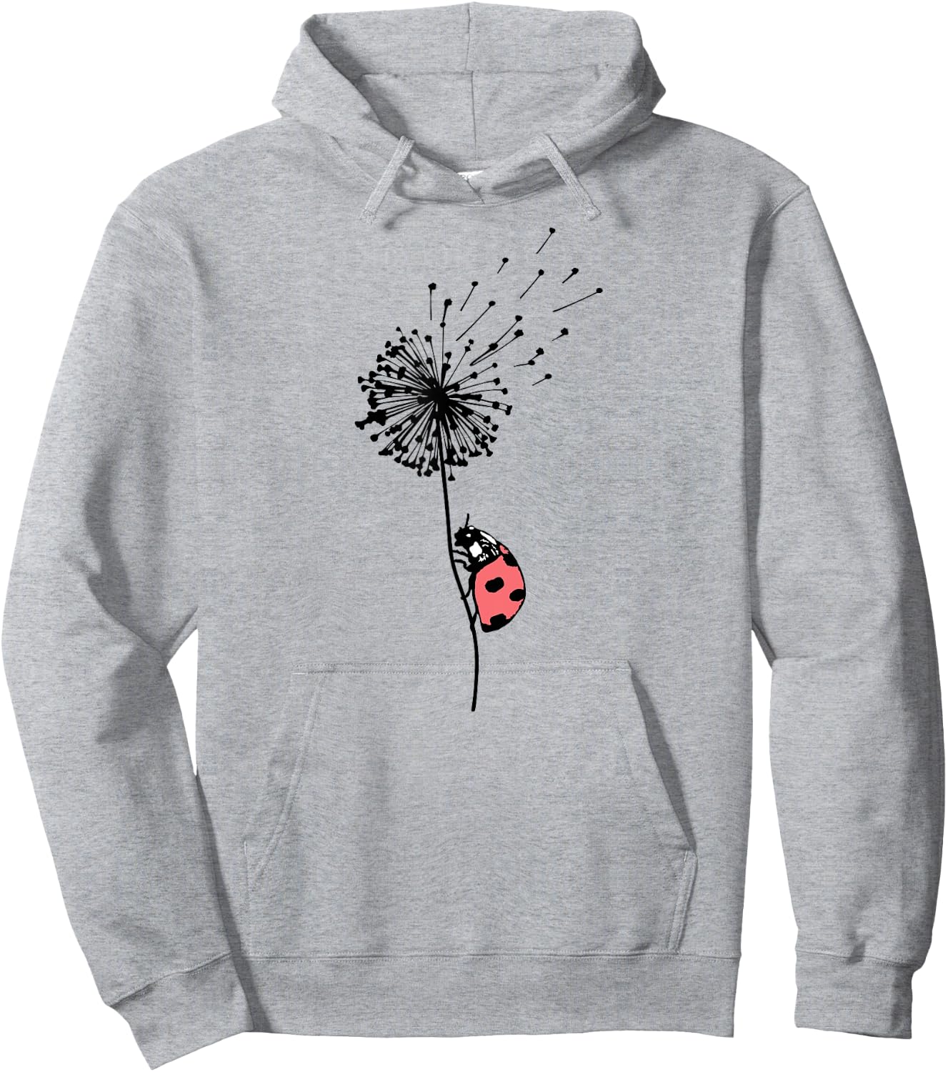 Ladybird on Dandelion Hoodie - Hoodie | Ash
