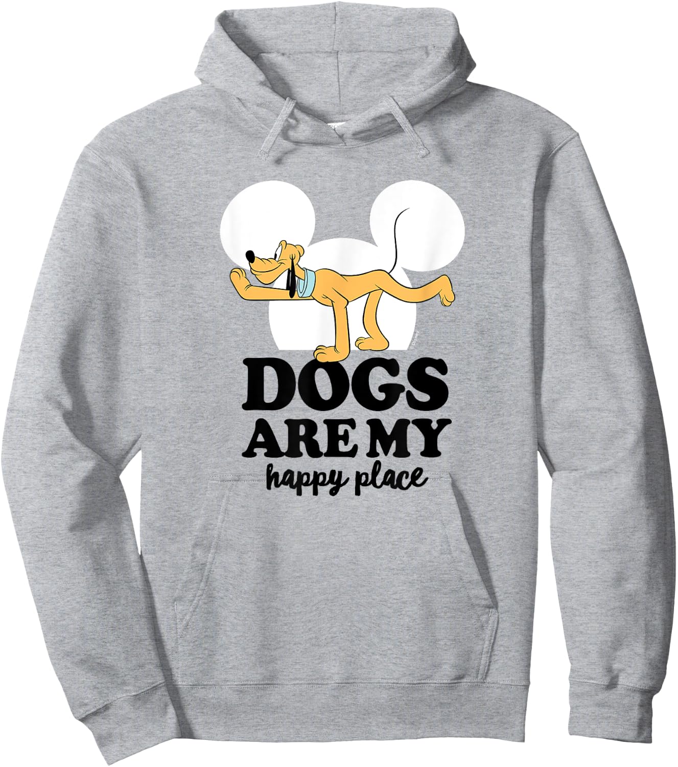 Pluto - Dogs Are My Happy Place Hoodie - Hoodie | Ash
