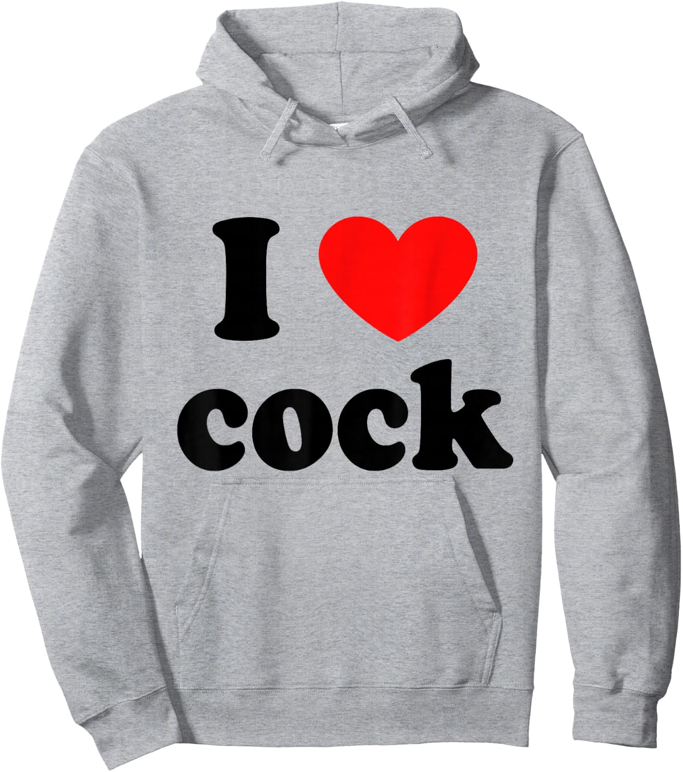 I Love Red Heart Cock Hoodie - Hoodie | Ash