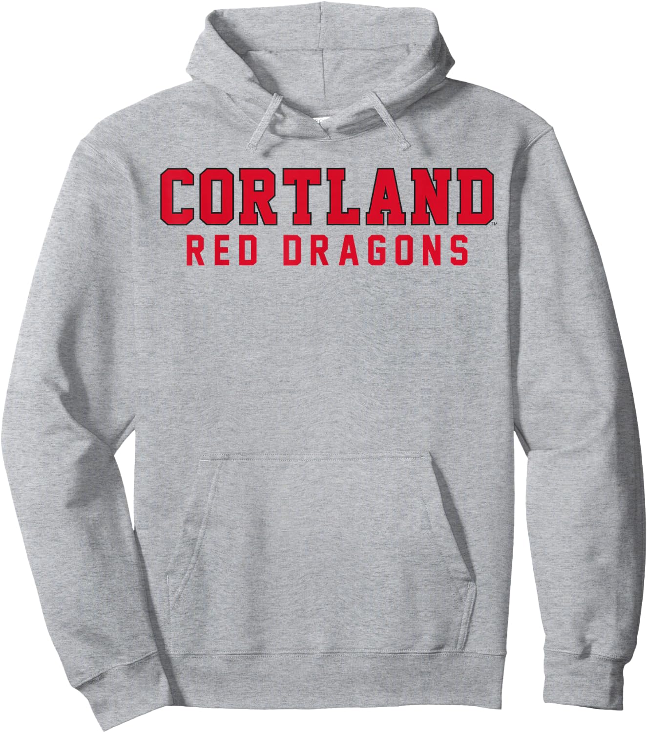 SUNY Cortland Red Dragons Classic Collegiate Text Hoodie - Hoodie | Ash