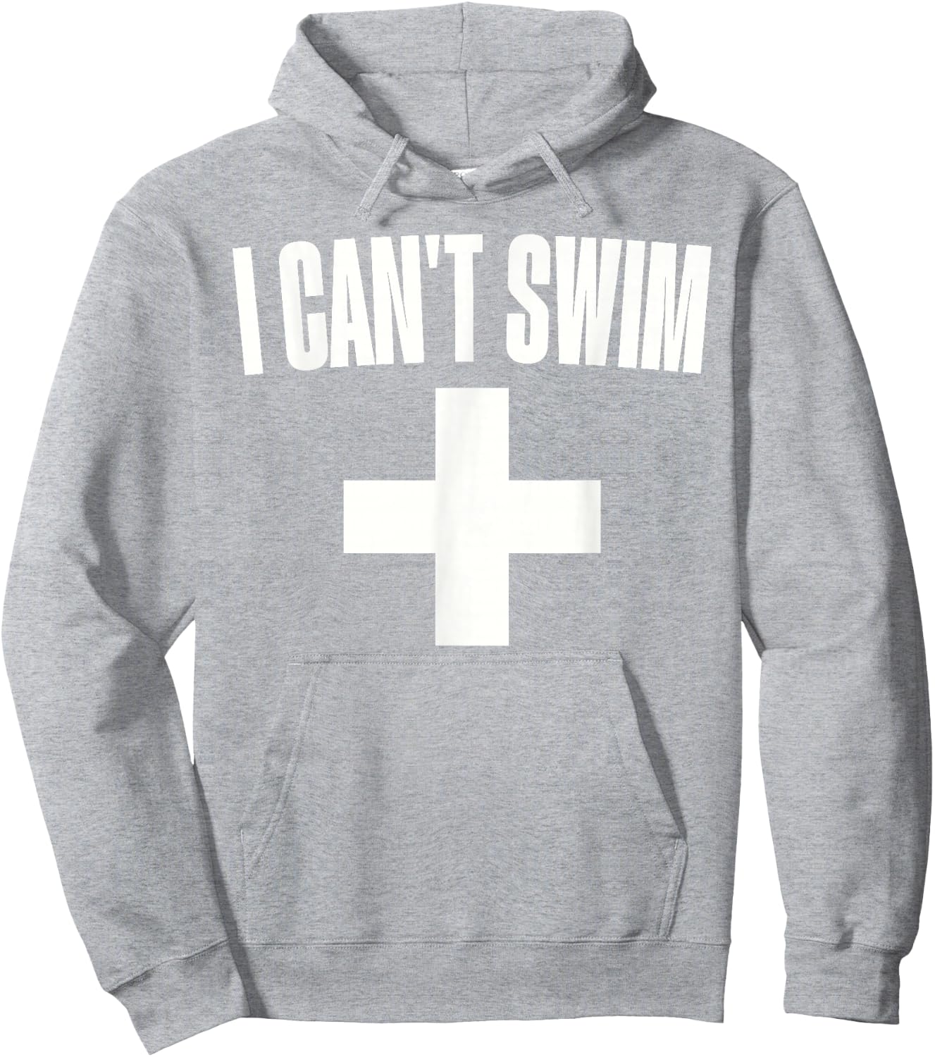 Summer Humor Funny Pool Lifeguard I Can't Swim Hoodie - Hoodie | Ash