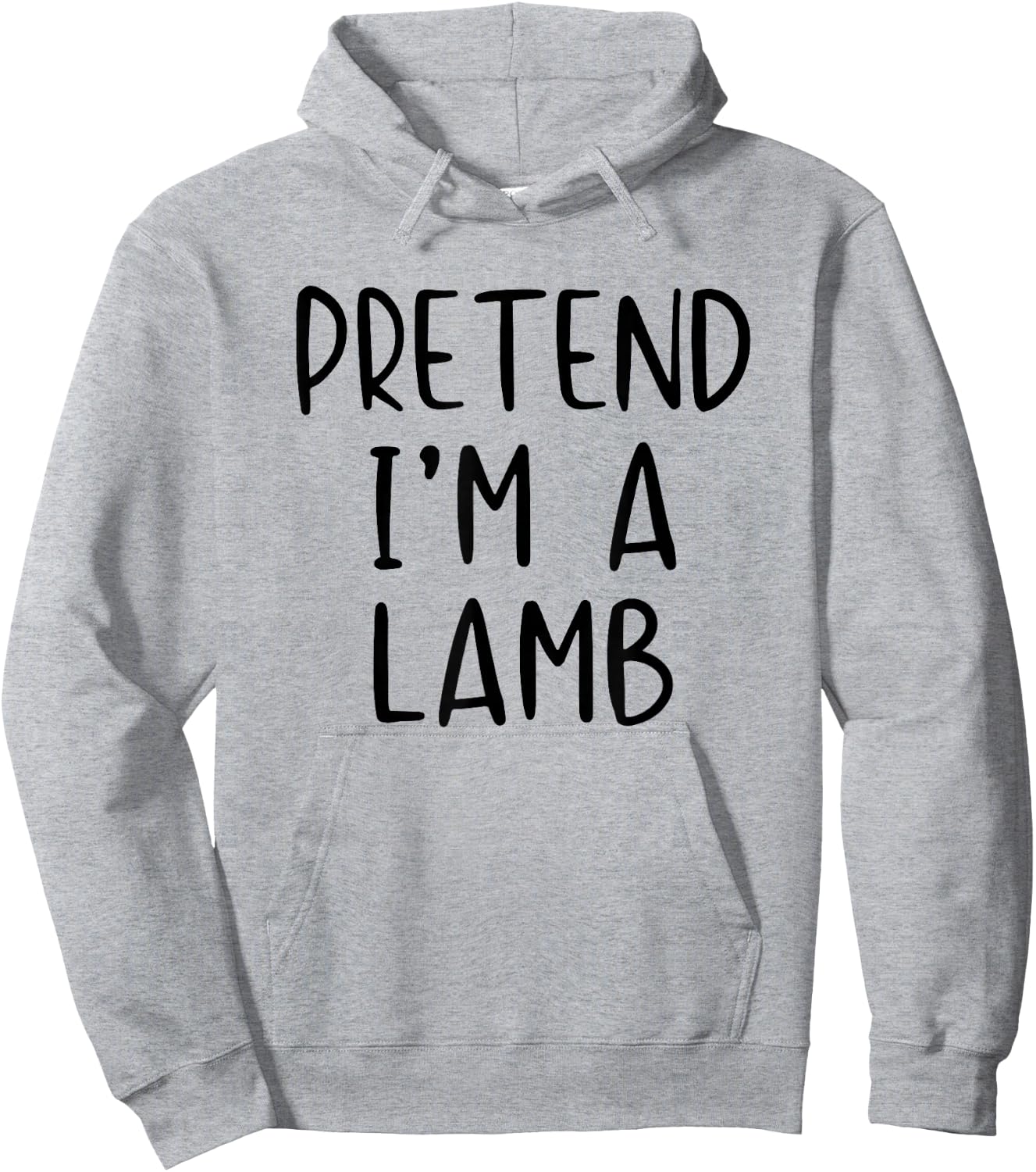 Pretend I'm A Lamb Costume Halloween Funny Simple Adult Kid Hoodie - Hoodie | Ash