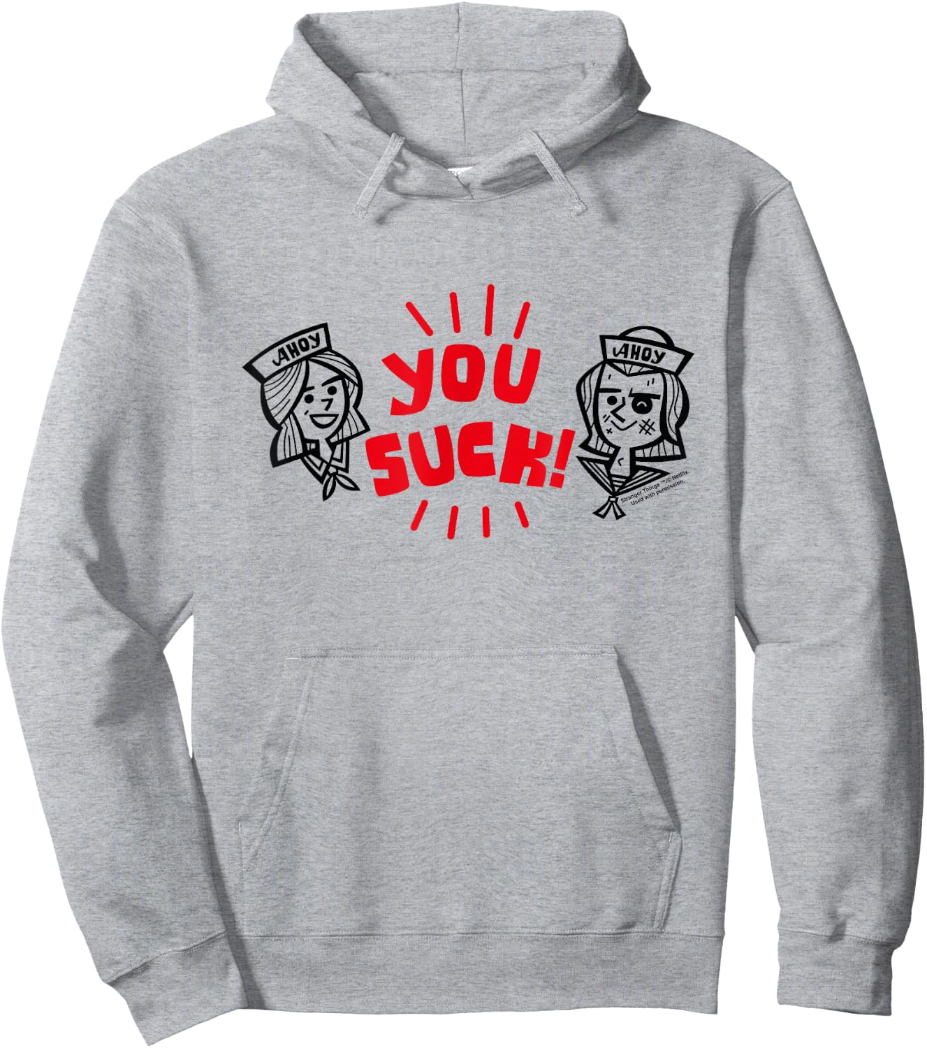 Stranger Things Ahoy Steve Harrington Robin You Suck , white, S Hoodie - Hoodie | Ash