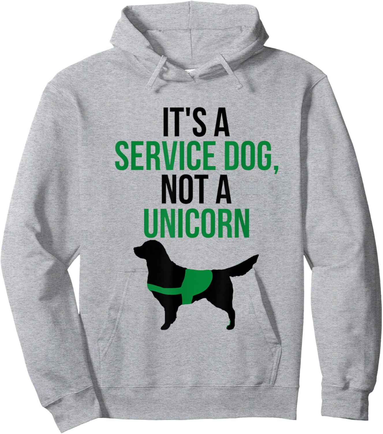 It's a Service Dog Not a Unicorn Funny Women Kids Hoodie - Hoodie | Ash