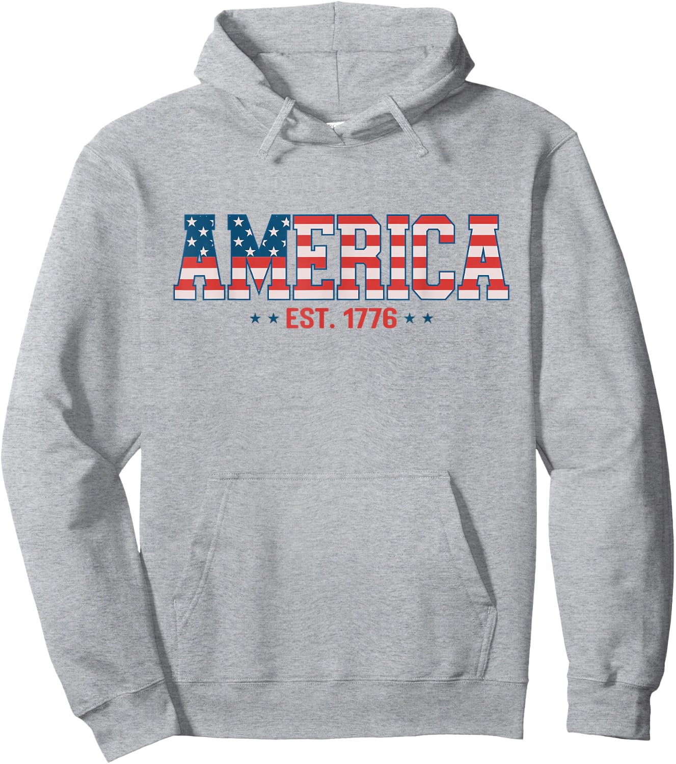 USA Since 1776 Flag American Independence 4th July Patriotic Men Hoodie - Hoodie | Ash