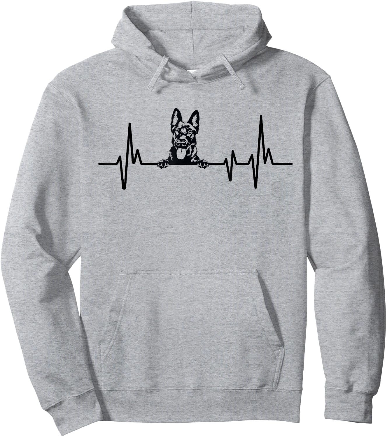 Heartbeat Dog Design Dutch Shepherd Men Women Kids Hoodie - Hoodie | Ash