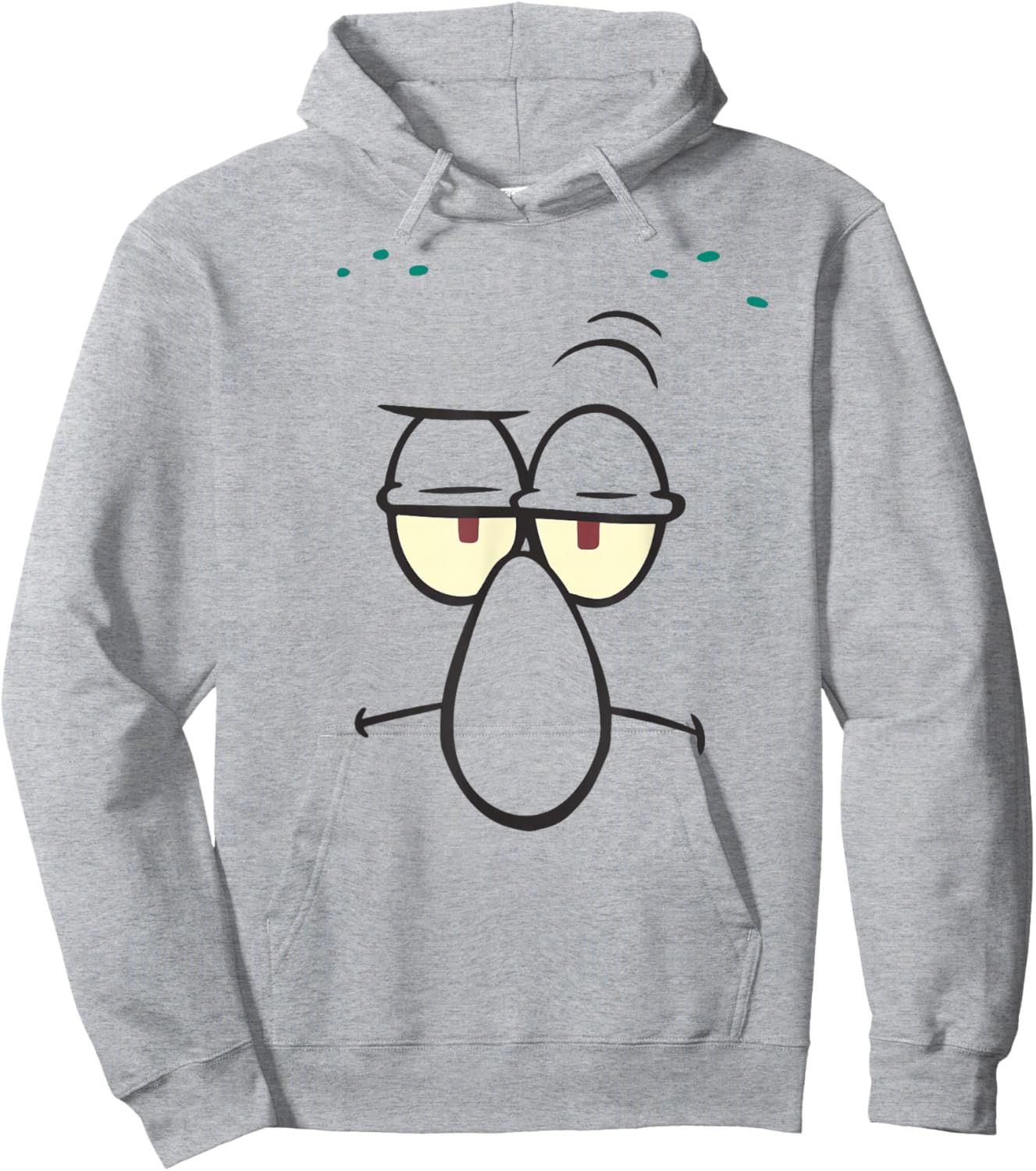 Spongebob Squarepants Halloween Squidward Big Face Costume Hoodie - Hoodie | Ash