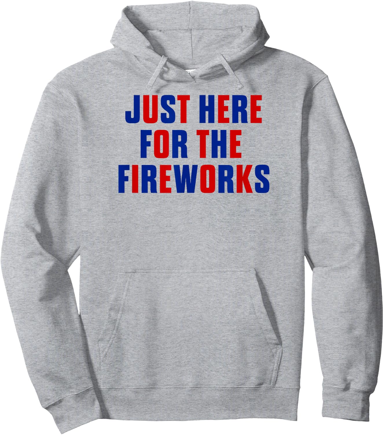 Just Here for The Fireworks 4th of July Couple Men Women Hoodie - Hoodie | Ash