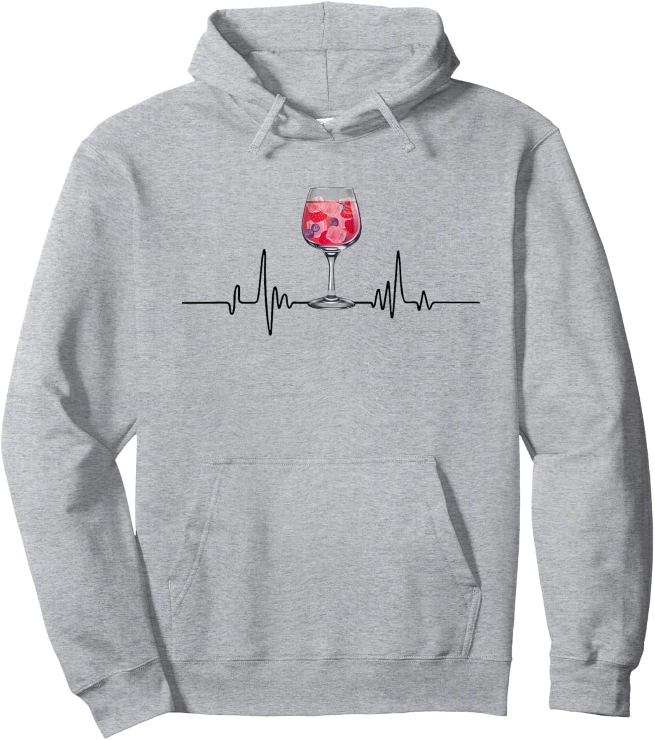 Heartbeat Wildberry Lillet Fruits Cocktail Summer Alcohol , gray Hoodie - Hoodie | Ash