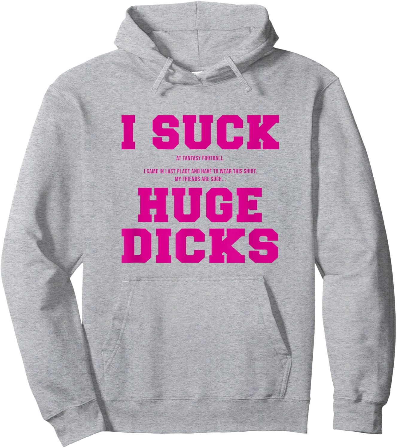 I Suck At Fantasy Football Loser , pink, s Hoodie - Hoodie | Ash