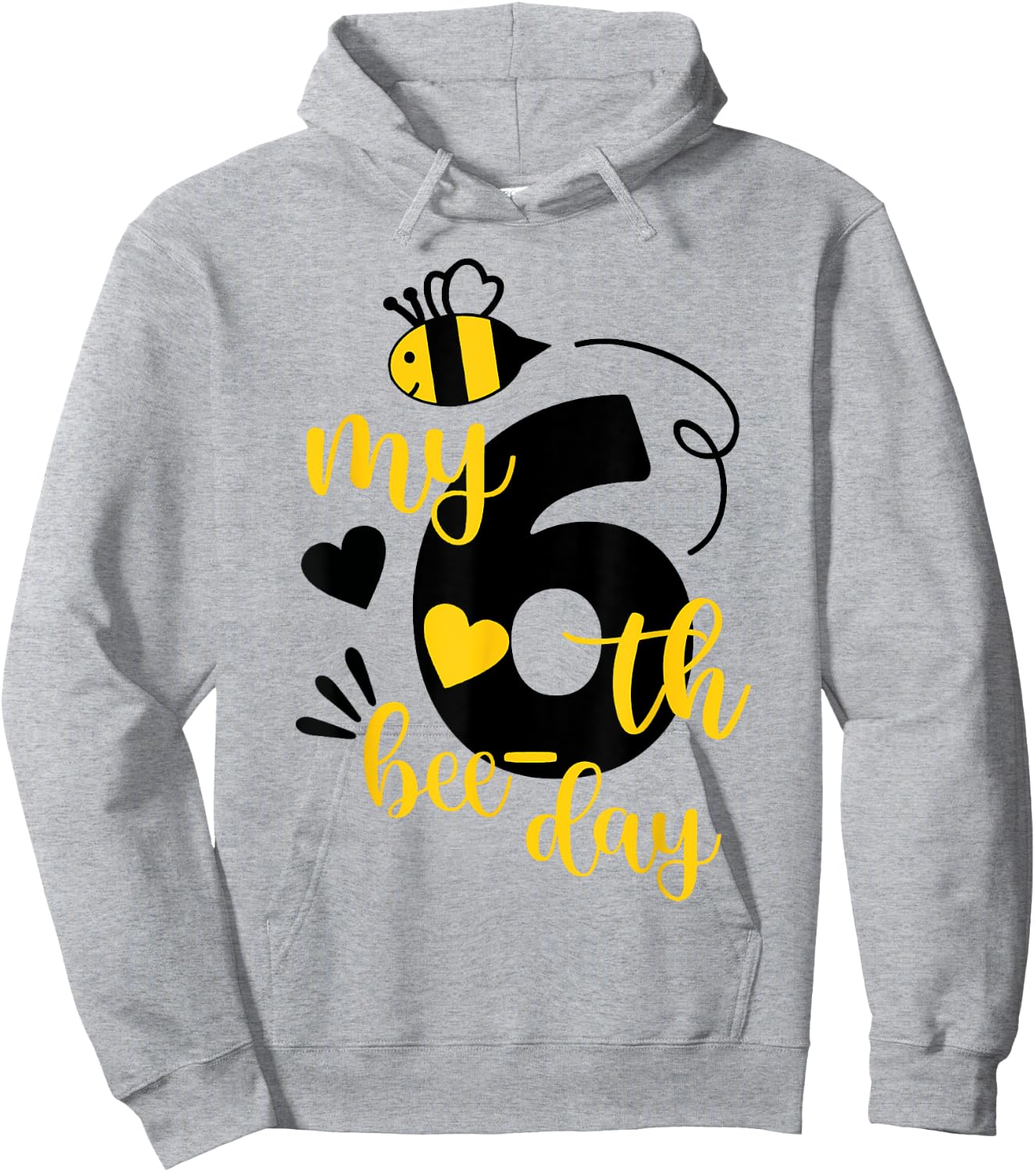 It's My 6th Bee Day - 6 Years Old Birthday Party Girl Hoodie - Hoodie | Ash
