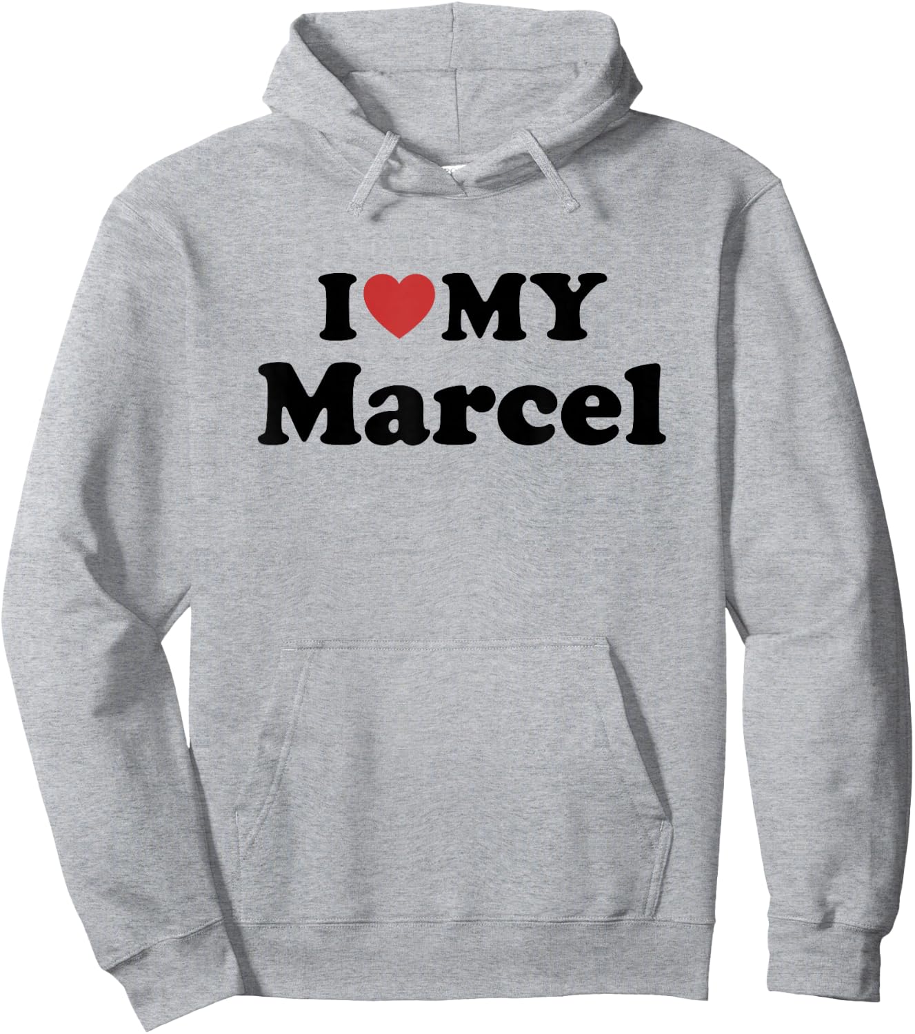 I Love My Marcel Prénom Assorti Couple Hoodie - Hoodie | Ash