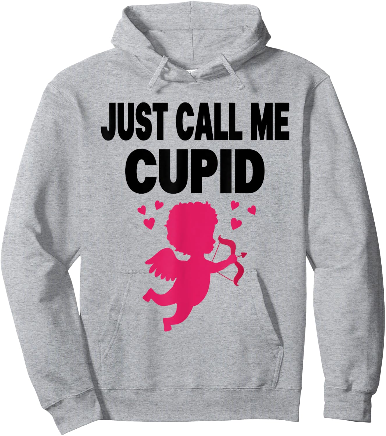 Just Calls Me Cupid Valentine Love Amor Kids Boy Girl , gray Hoodie - Hoodie | Ash