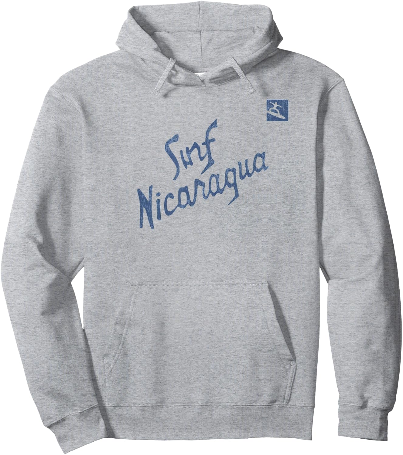 Surf Nicaragua Funny 1980s Retro Vintage Graphic Hoodie - Hoodie | Ash