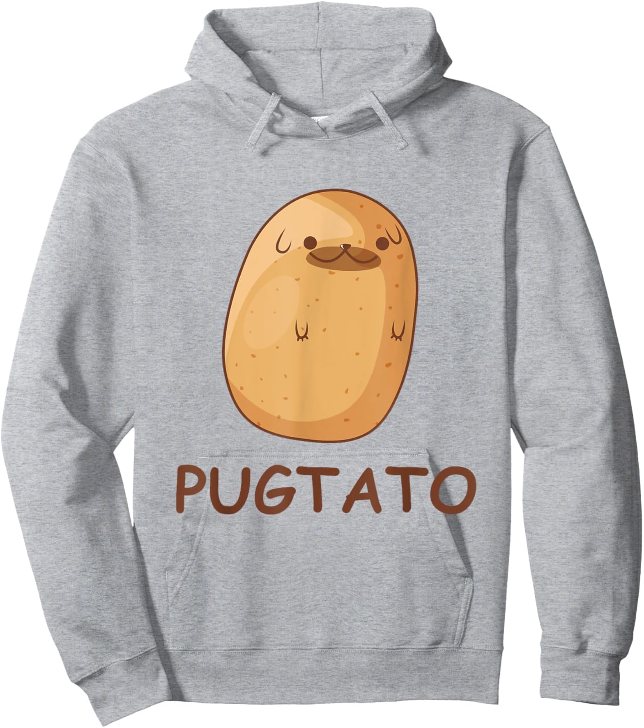 Cute Pug Potato Shirt Funny Dog Potato PUGTATO Hoodie - Hoodie | Ash
