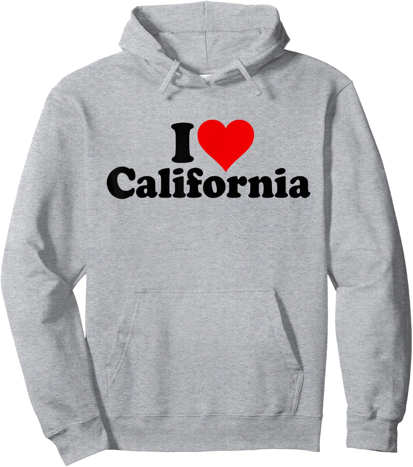 I Love Heart California Cali State Hoodie - Hoodie | Ash