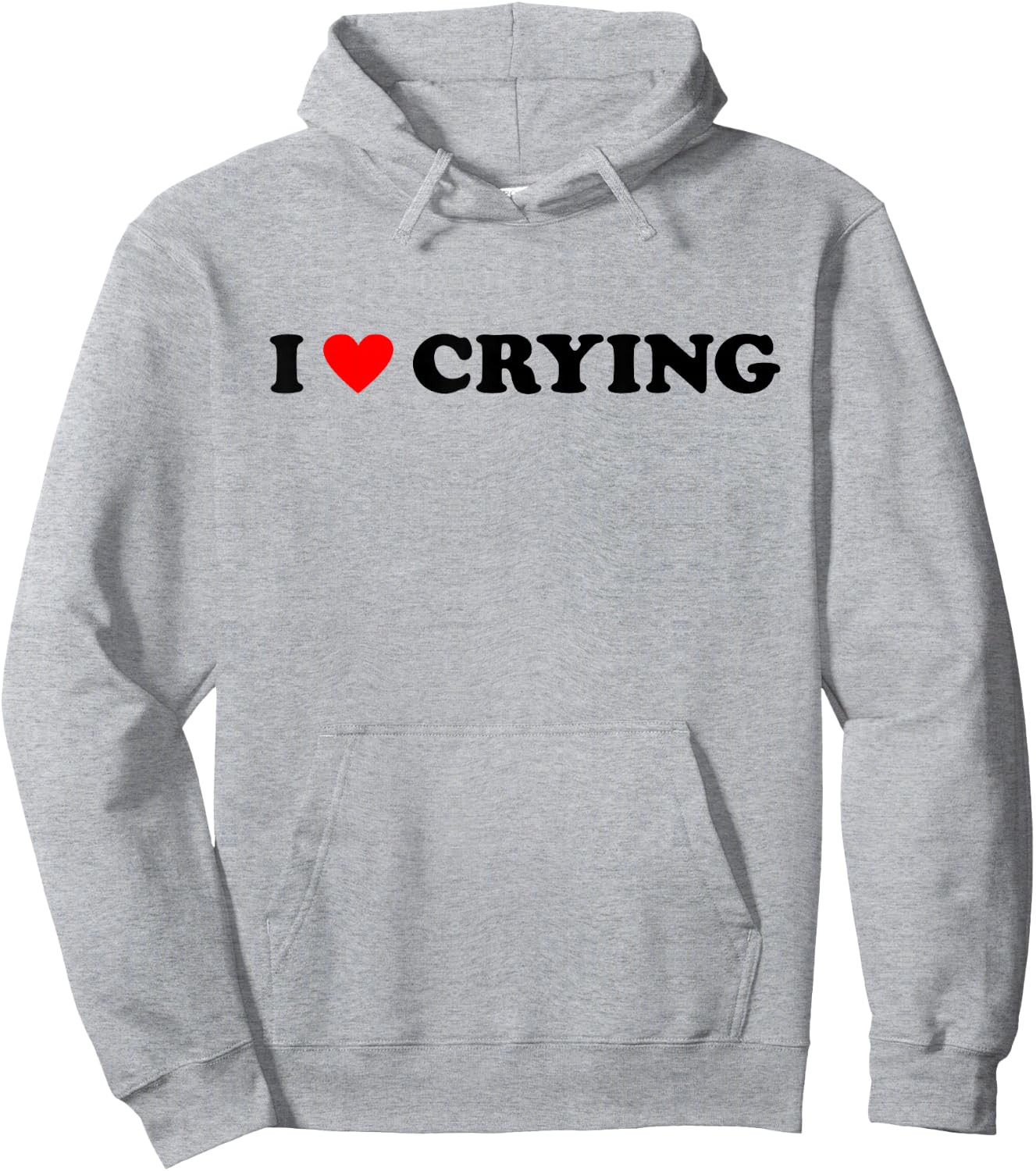 I LOVE CRYING X SELFLOVE Be Yourself Irony , White Hoodie - Hoodie | Ash