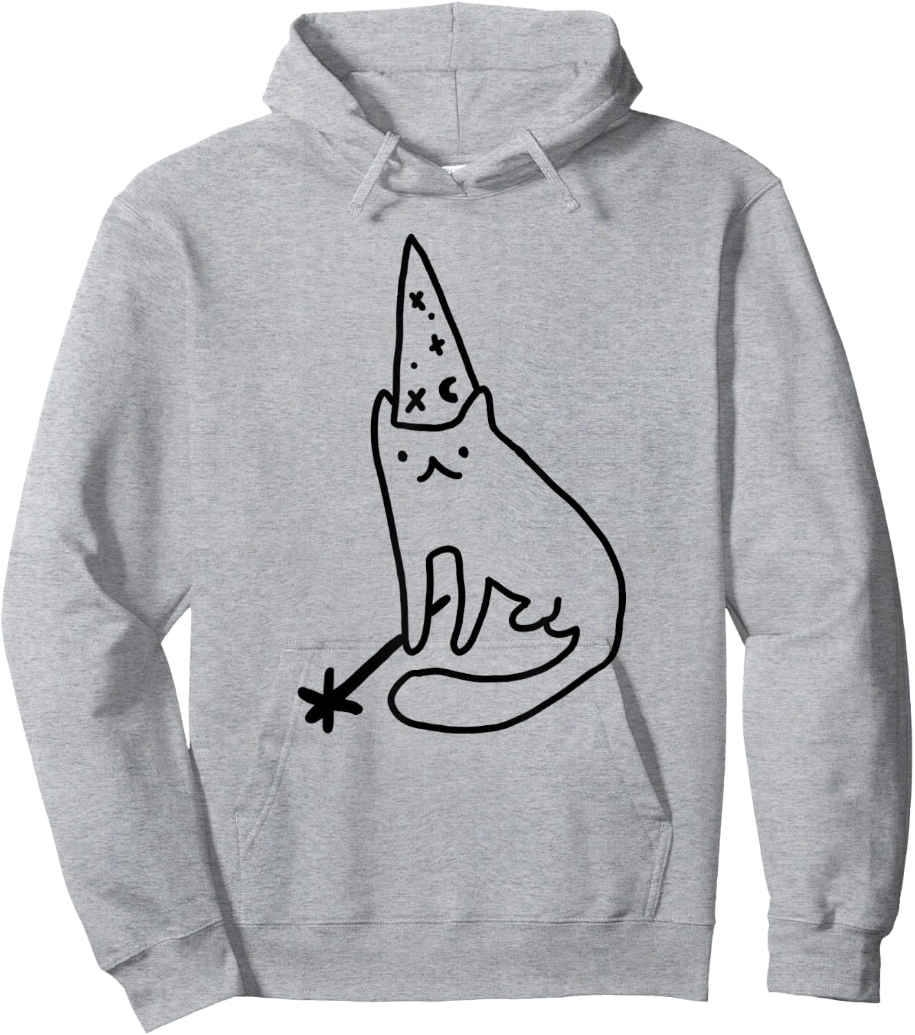 Wizard Cat Funny Meme Drawing Hoodie - Hoodie | Ash