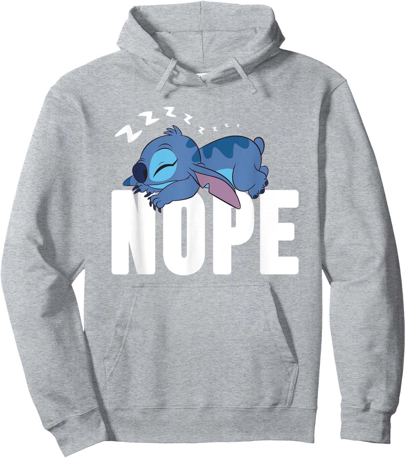 Lilo And Stitch Nope Nightdress Hoodie - Hoodie | Ash