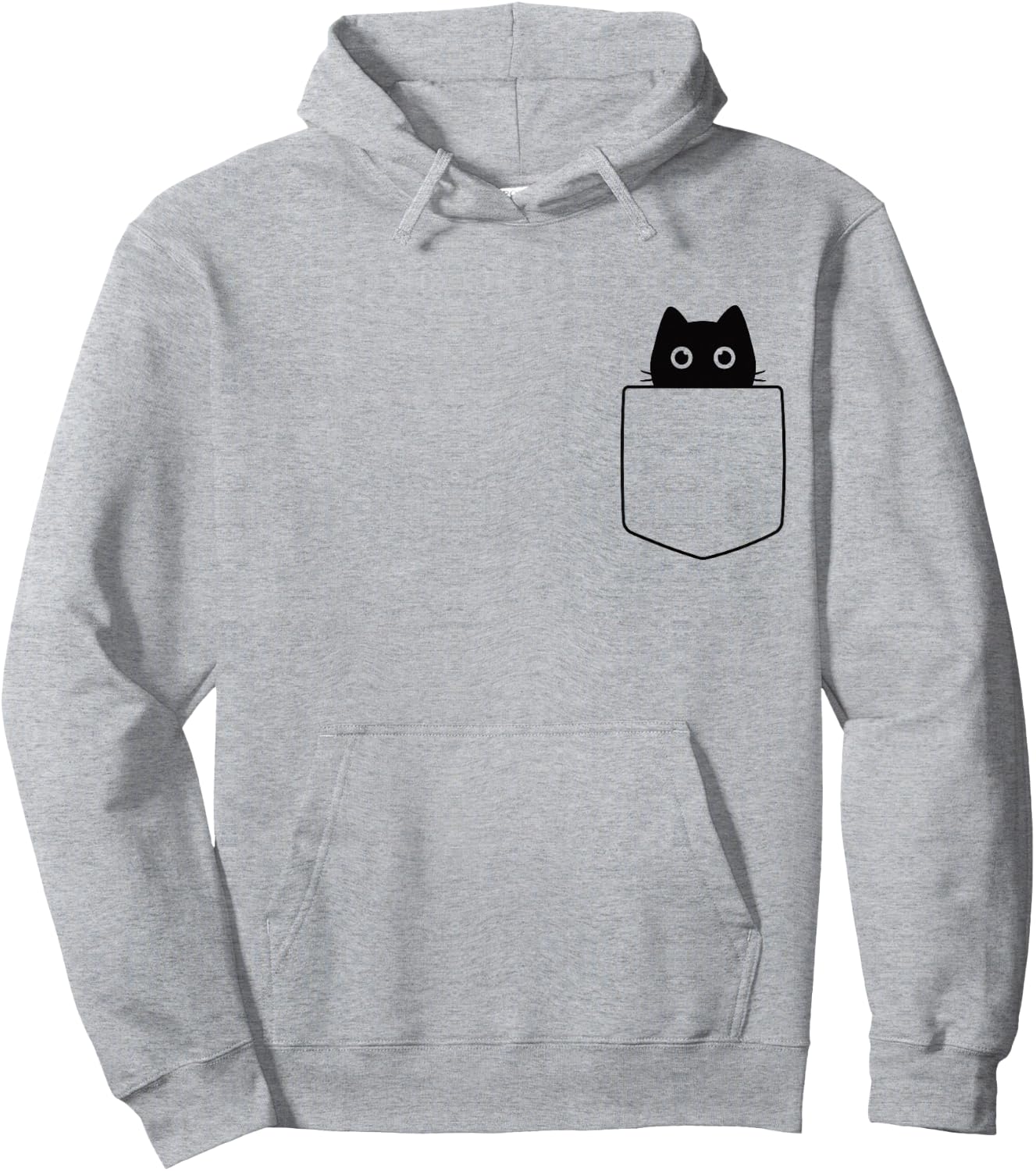 Cat in Pocket Shirt for Kids Women Men Funny Cute Cats Lover Hoodie - Hoodie | Ash