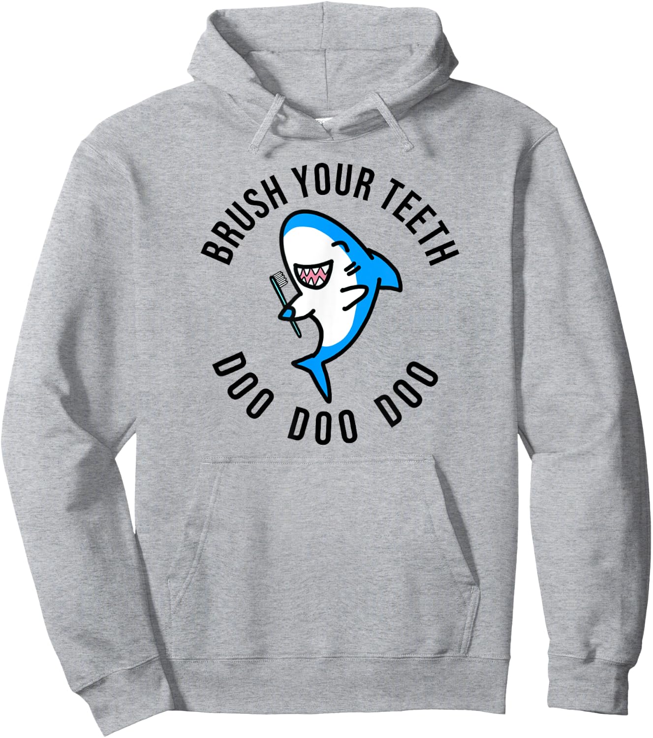 Funny dental shark brush teeth dentist hygienist assistant Hoodie - Hoodie | Ash