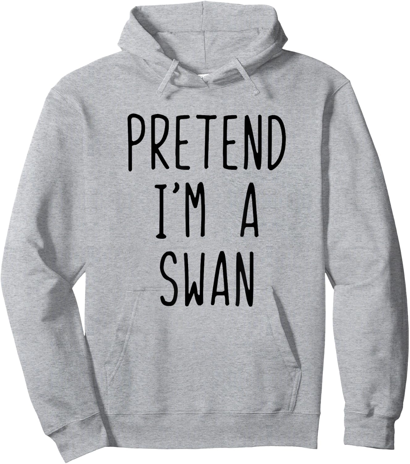 Pretend I'm Swan Costume Halloween Funny Lazy Adult Kids Hoodie - Hoodie | Ash