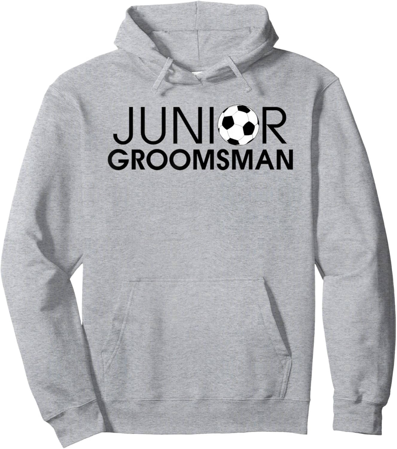 Junior Groomsman Soccer Ball Wedding Hoodie - Hoodie | Ash