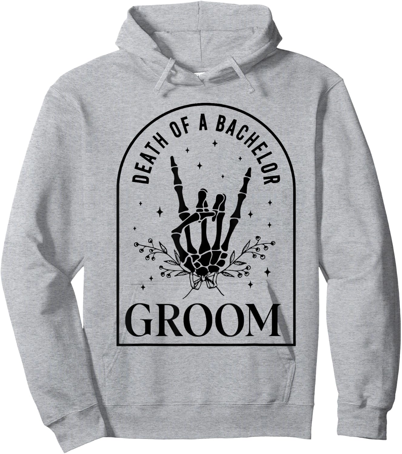 Groom Death of a Bachelor Skeleton Gothic Halloween Party Hoodie - Hoodie | Ash
