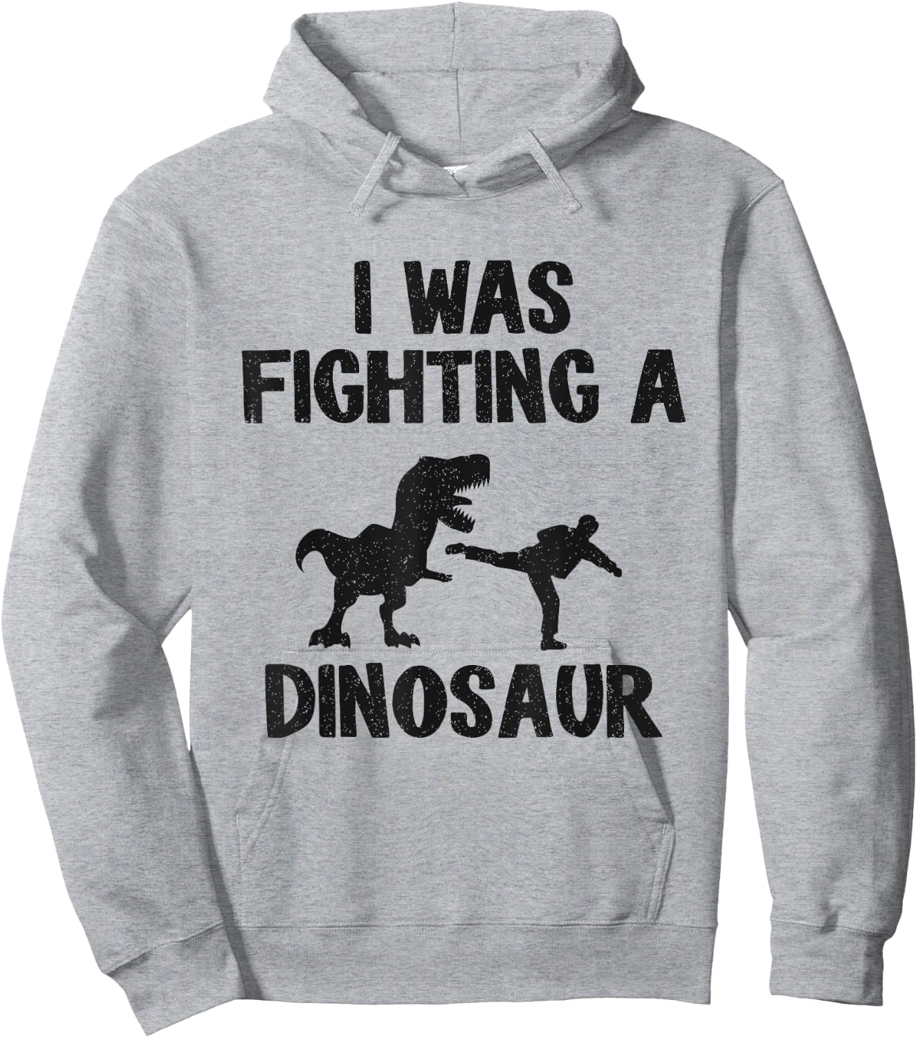I Was Fighting A Dinosaurier After Surgery Recovery Broken Arm Hoodie - Hoodie | Ash
