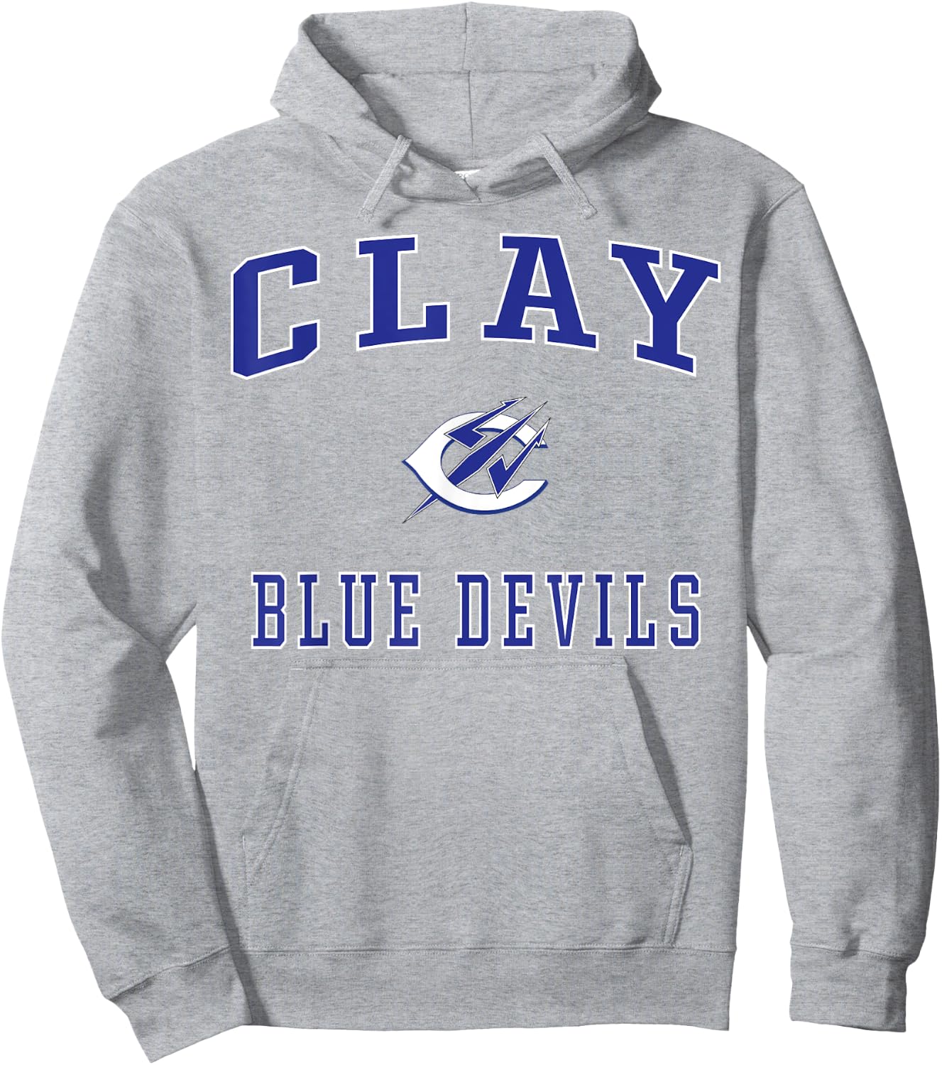 Clay High School Blue Devils Hoodie - Hoodie | Ash
