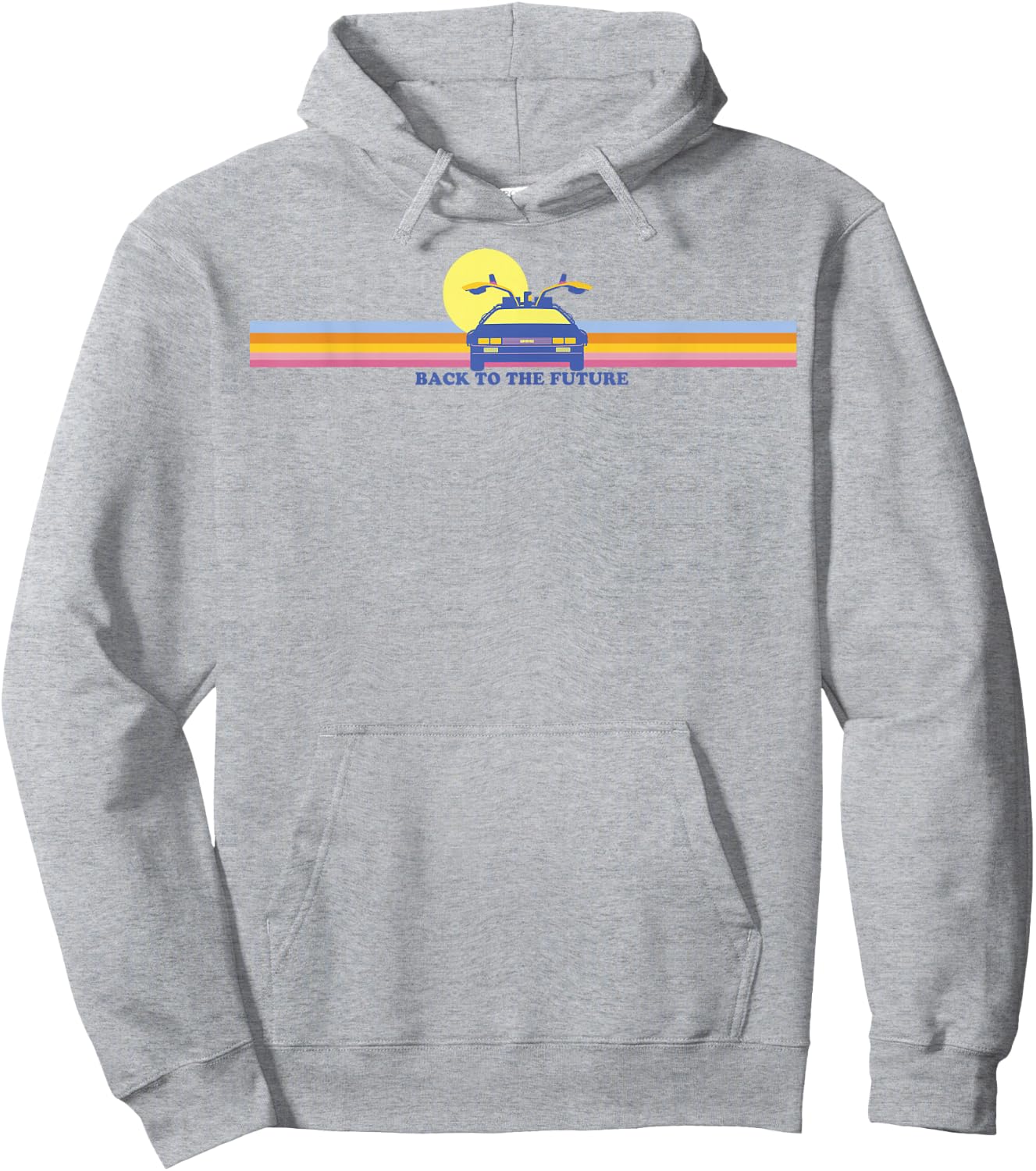 Zurück in die Zukunft, Delorean, Retro-Bruststreifen Hoodie - Hoodie | Ash