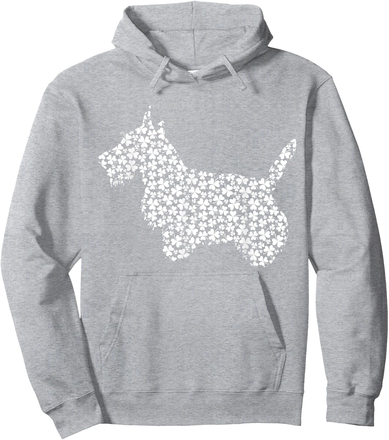 Scottish Terrier Dog Cute Shamrock St Patricks Day Hoodie - Hoodie | Ash
