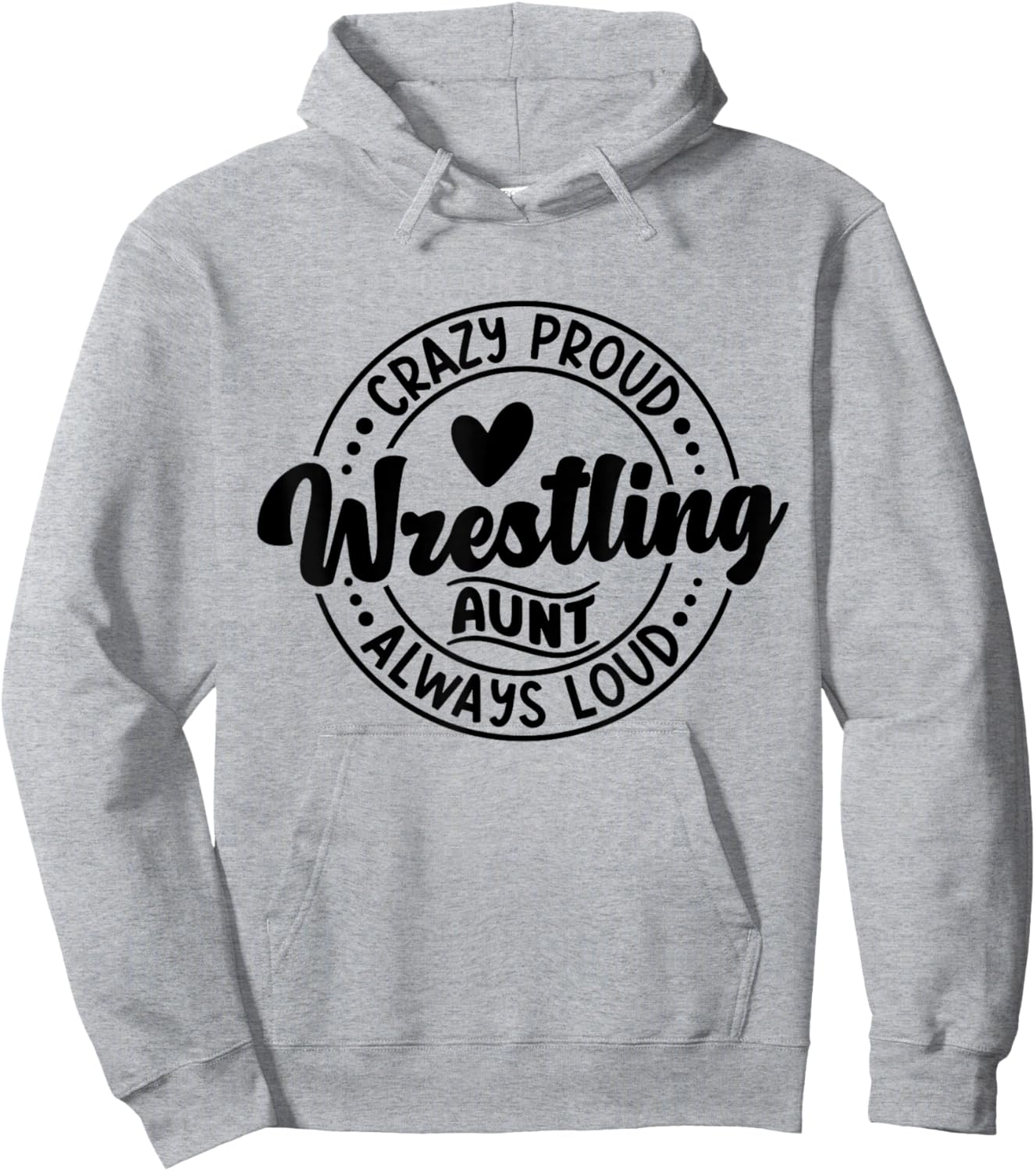 Wrestling Auntie Wrestler Wrestle Proud Aunt Mother's Day Hoodie - Hoodie | Ash