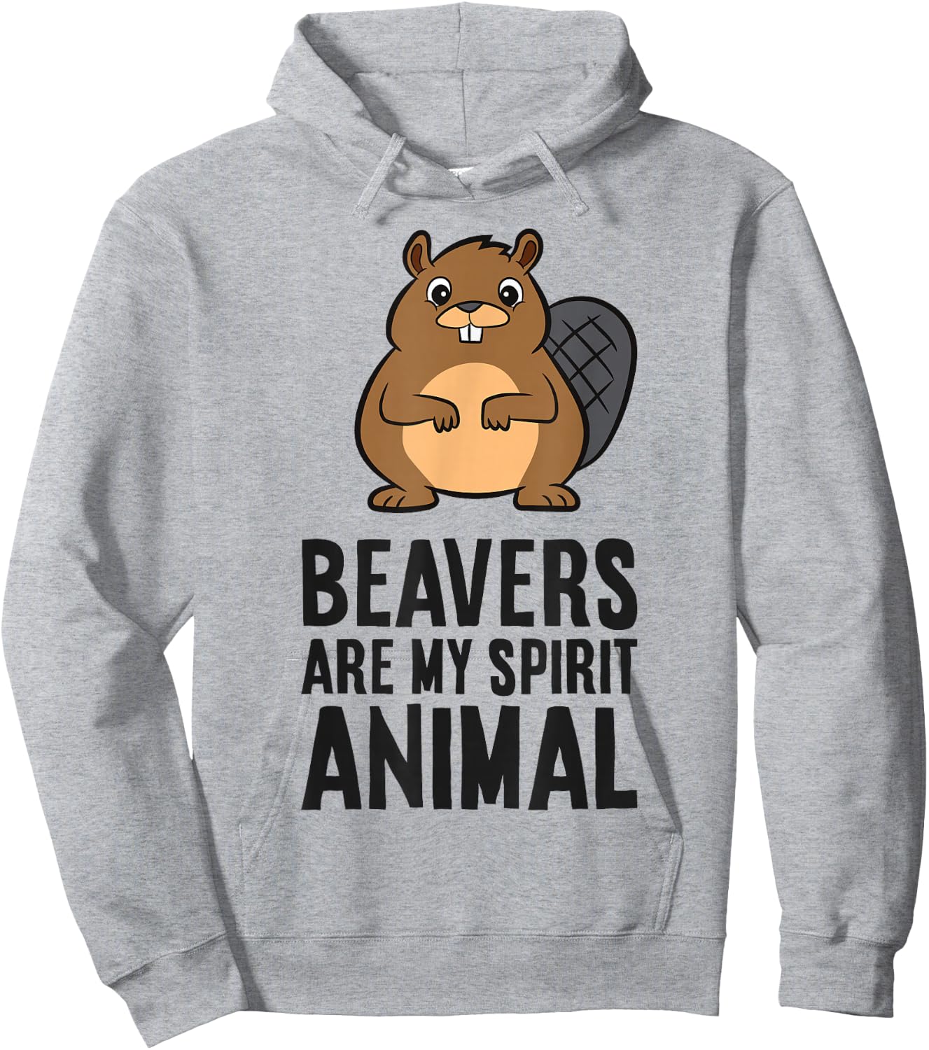 Beavers Are My Spirit Animal Cute Beaver Hoodie - Hoodie | Ash