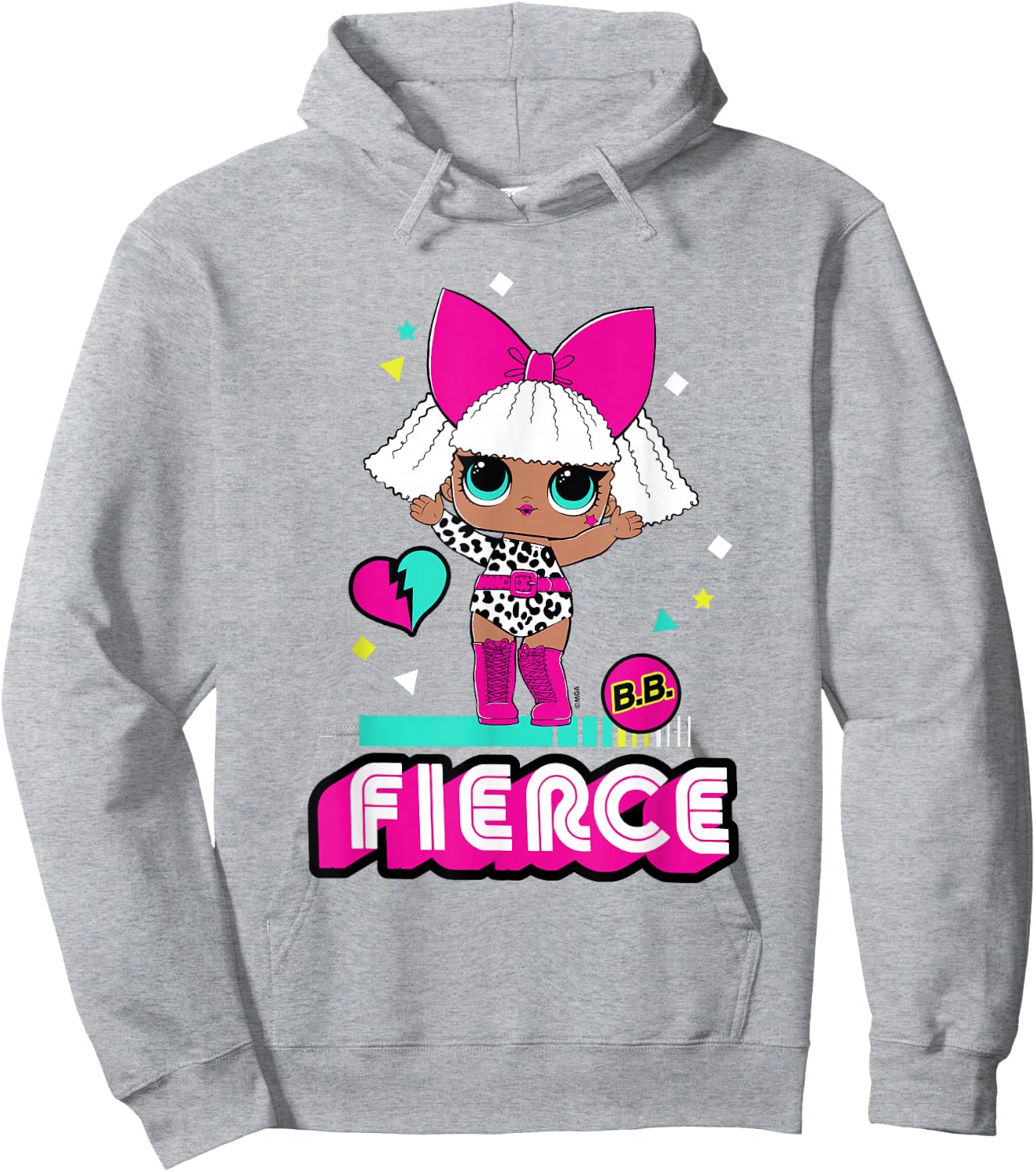 LOL Surprise Cute Diva Doll Fierce Retro Big Chest Portrait Hoodie - Hoodie | Ash
