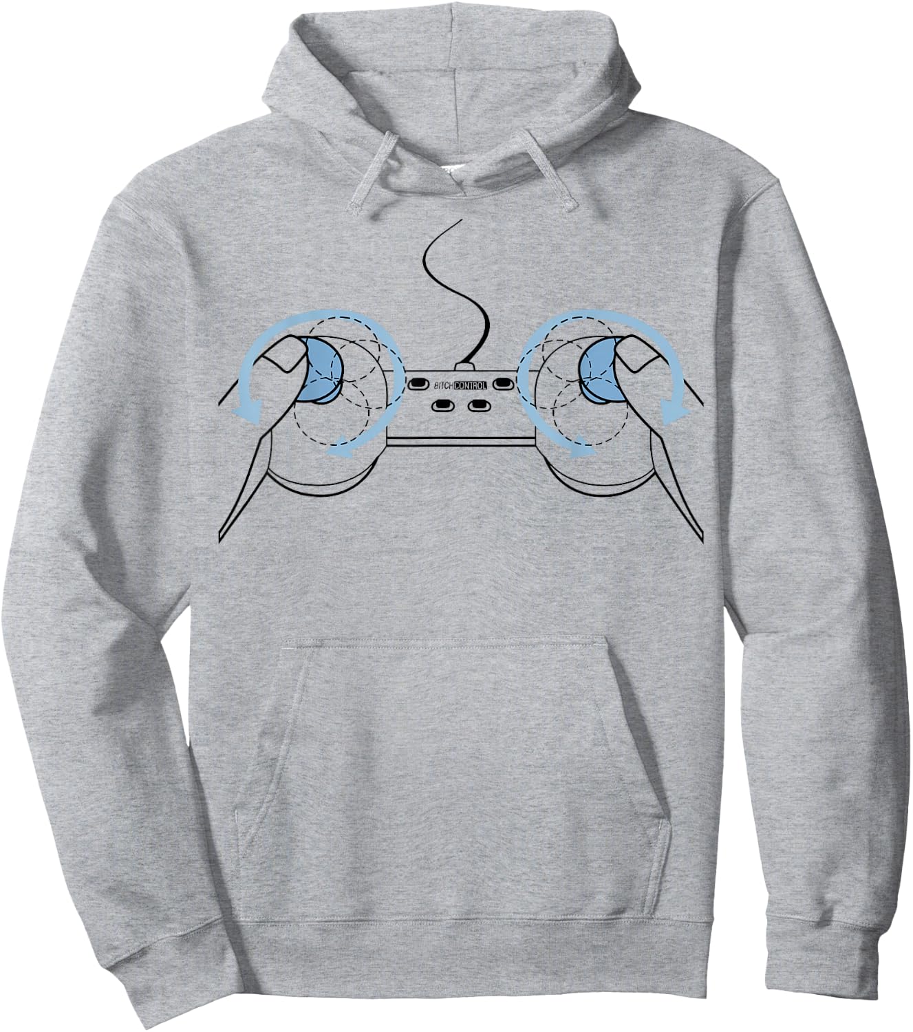 Ladies Funny Chest Joystick , white, S Hoodie - Hoodie | Ash