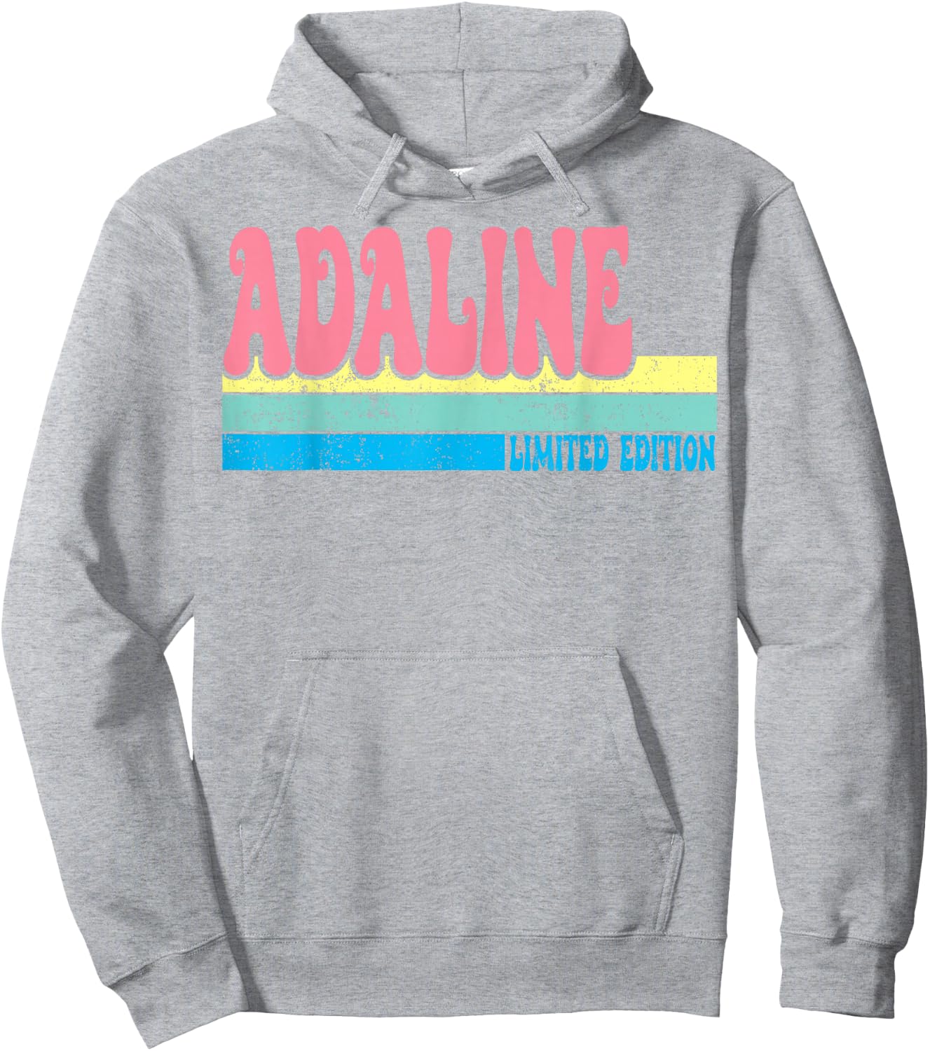 ADALINE Name Personalized Cute Idea Groovy Women ADALINE Hoodie - Hoodie | Ash